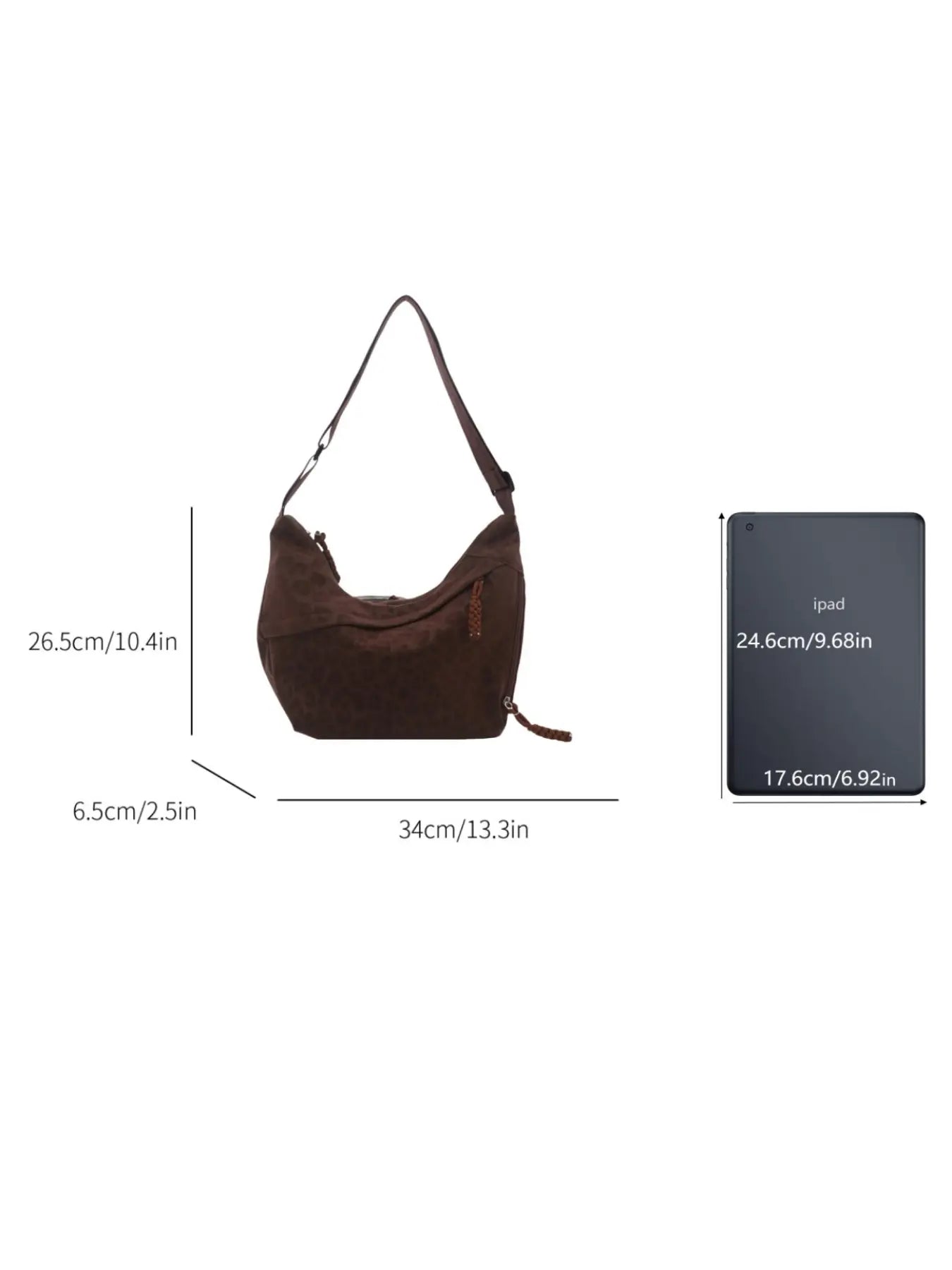 Women'S Leopard Print Casual Crossbody Bag, Soft Fabric & Adjustable Strap Design, Large Capacity Commuter Accessory for Daily Use